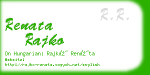 renata rajko business card